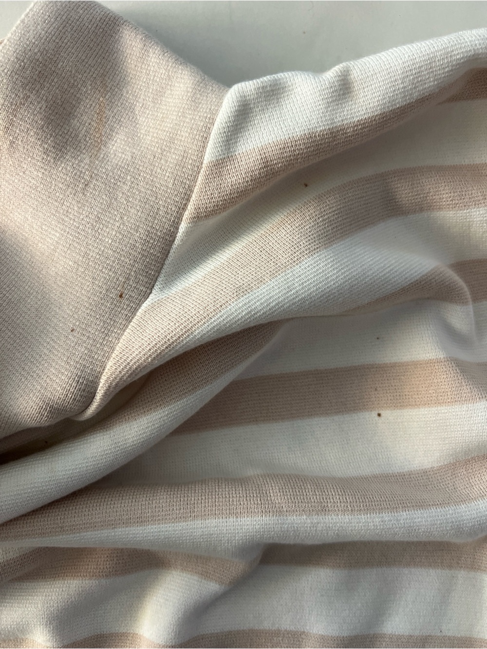 COS Stripe Thick Organic Cotton Mock Neck Striped Sweater Cream White Large - Picture 5 of 9